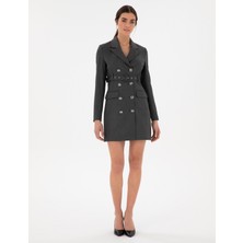 Pierre Cardin Kadın Antrasit Regular Fit Dokuma Elbise 50292211-VR006
