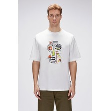 Belirtilmemiş Collis Beyaz Erkek Baskılı Tişört