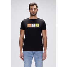 Belirtilmemiş Entree Siyah Erkek Baskılı Tişört