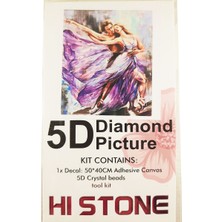 5d Elmas Taş Işleme Kiti 40X50 cm Dansçı Çift Desen