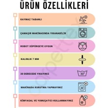 Iskandinav Tarzı Sonsuz Karo Desenli Halı Salon Mutfak Halısı Yolluk Krem Kaymaz Taban