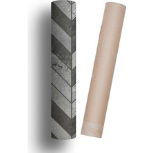 Yer Kaplama Folyosu Kendinden Yapışkanlı Laminasyonlu Balıksırtı Ahşap Parke Desen 60 cm  x 100 cm