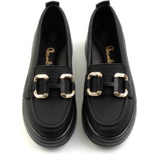 Bambi Siyah   Kadın Loafer Ayakkabı K01536194509