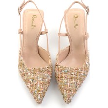 Bambi Çok Renkli Kumaş   Kadın Klasik Topuklu Ayakkabı K01231434304