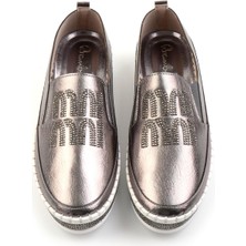 Bambi Parlak Platin   Kadın Casual Ayakkabı K01309216009