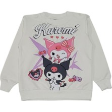 Demir Kids Kız Çocuk Kuromi Baskılı Uzun Kollu Pamuklu Mevsimlik Pijama Takımı