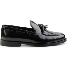 Bambi Siyah Açma  Deri Erkek Klasik Ayakkabı E01755302014