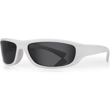 Kinary Bisiklet Güneş Gözlüğü Beyaz Mat Çerçeve Siyah Cam 3007