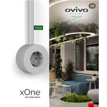Ovivo Vsc Sıva üstü Ovivo Xone Topraklı Priz Gri