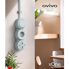 Ovivo Vsc Sıva üstü Ovivo Xone Topraklı Priz Gri