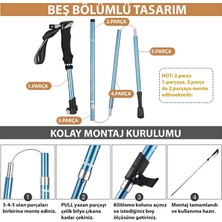 Art Nest Doğa Yürüyüşü Çelik Tungsten Uç Alüminyum Alaşımlı Dağa Tırmanma Batonu 105CM-125CM
