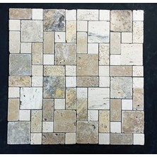 Pietramosaic Roman Pattern Mıx Traverten Eskitme Mozaik