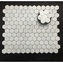 Pietramosaic 2 Inch Hexagon Mugla Beyazı Eskitme Mozaik