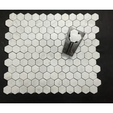 Pietramosaic 2 Inch Hexagon Mugla Beyazı Eskitme Mozaik