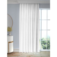 PERLE Beyaz Saten Güneşlik Perde – Ekstrafor Büzgülü