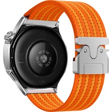 Kupa Huawei Watch Gt2 Gt3 42MM Kordon Örgü Tasarım Hasır Kordon Naylon Elastik Esnek Metal Toka