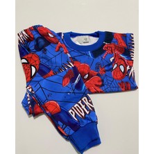 Sidas Spiderman Baskılı  2 Iplik Mevsimlik Çocuk Alt-Üst Takım