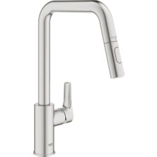 Grohe Eurosmart Eviye Bataryası 2 Akışlı Supersteel - 30619DC0