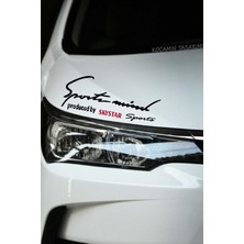 Nissan Skystar Sport Mind Far Sticker Siyah Zemin Kırmızı Yazı Şerit Tasarım Oto Aksesuarı Skystar Yazılı