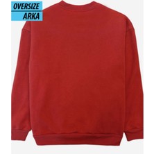 Hena The Best Bear Oversize Sweatshirt Kırmızı