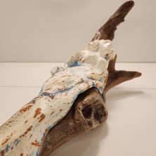 Bdd Art Ceramic Tasarım El Yapımı Seramik Ağaç Üstü Dekoratif Deniz Kızı Süs Hediyelik Eşya Dekoratif Heykel