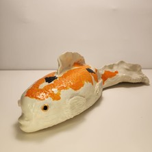 Bdd Art Ceramic Tasarım Koi Balığı Figürlü El Yapımı Seramik Biblo - Dekoratif Heykel