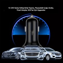 Baideluo 5 Portlu Qc3.0 USB Araba Şarj Cihazı, Dijital Ekranlı, Hızlı Şarj Çoklu Port Adaptörü