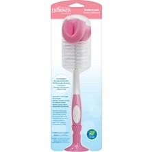 Dr Brown's Pembe Emzik ve Biberon Temizleme Fırçası Ergonomik Tasarım ile Kolay Kullanım