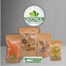 Geniş Pencereli Kraft Kilitli Doypack 50 - 13X22.5CM