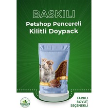 Petshop Baskılı Pencereli Kilitli Doypack 500 - 17.5X26+4.5CM