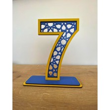 Woodenzoo 7 Yaş Doğum Günü Masa Dekoru ( Fenerbahçe Temalı Sarı-Lacivert)
