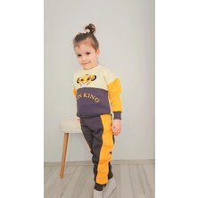 3 Iplik Şardonlu  Erkek Çocuk Sweatshirt Pantolon 2li  Takım
