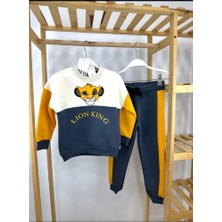 3 Iplik Şardonlu  Erkek Çocuk Sweatshirt Pantolon 2li  Takım
