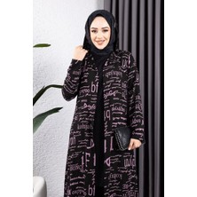 Orchid Style Yazılı 3 Lü Tesettür Takım