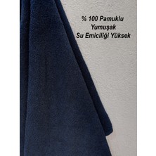 Mef Collection 12'li Lacivert Pamuklu Berber Havlusu Kuaför Havlusu - 50 x 90  cm  - Su Çekici ve Dayanıklı