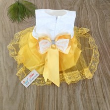 Kız Bebek %100 Pamuklu Sarı  5'li Mevlüt Takımı Özel Gün Elbisesi Yenidoğan 0-3 Aylık BBK1257