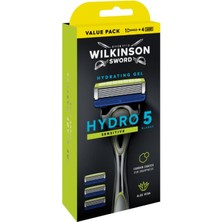 Wilkinson Sword Hydro 5 Sensitive Aloe Veralı Erkek Tıraş Bıçağı Sapı + 4 Yedek Kartuş