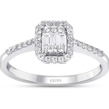 Keops Pırlanta 0.35 Karat Baget Pırlanta Yüzük