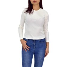 Kadın Uzun Kol  Fitilli Body Tişört  BGL-ST04231