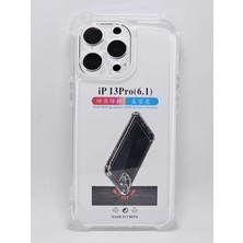 Turkuaz Dijital Pazarlama iPhone 13 Pro Darbe Önleyici Kamera Korumalı Şeffaf Silikon Kılıf