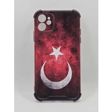 Turkuaz Dijital Pazarlama iPhone 13 Pro Özel Türk Bayrağı Baskılı Lüks Silikon Kılıf