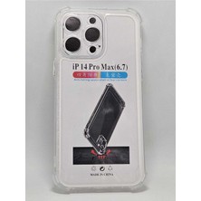 Turkuaz Dijital Pazarlama iPhone 14 Darbe Önleyici Kamera Korumalı Şeffaf Silikon Kılıf