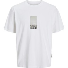 Jack & Jones Jack Jones Jcopacer Photo Brandıng Tee Ss Crew Neck Erkek Beyaz Tshirt 12273775-01