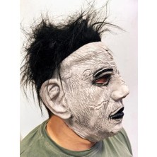 ENG Siyah Saçlı Michael Myers Lateks Yüze Tam Yapışan Et Maske Korku Maskesi