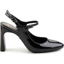 Bambi Siyah Rugan   Kadın Klasik Topuklu Ayakkabı K01209400008