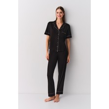 Suwen Misty Gömlek Yaka Pijama Takımı