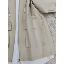 Mac Moda Torba Cepli Kapşonlu Fermuarlı Trençkot