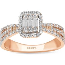 Keops Pırlanta 0.70 Karat Baget Pırlanta Yüzük