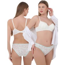 Kadın Kahverengi ve Turkuaz Desenli Külot - Zarafet ve Konforun Buluştuğu Nokta!