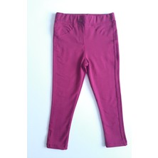 Timi Kids Kız Çocuk Beli Lastikli Pamuklu Esnek Kışlık Kumaş Tayt Pantolon